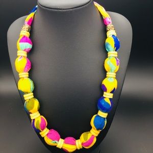 Handmade fabric necklace